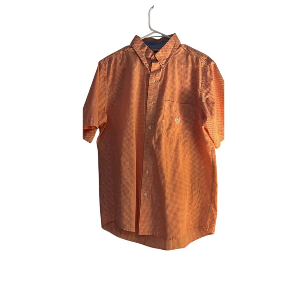 Men’s Chaps Orange Short Sleeve Button down size M